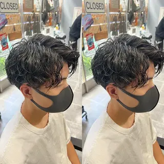 パーマ メンズ センターパート ／植田のヘアスタイル