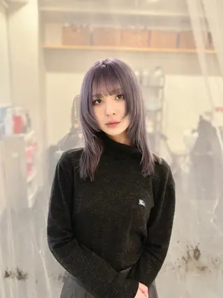 セミロング カラー GaKu/ハイトーン /ブリーチ/ブロンドのヘアスタイル