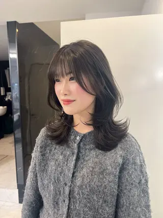 ミディアム カラー ✨髪質改善✖︎韓国 レイヤー✨ナカムラのヘアスタイル