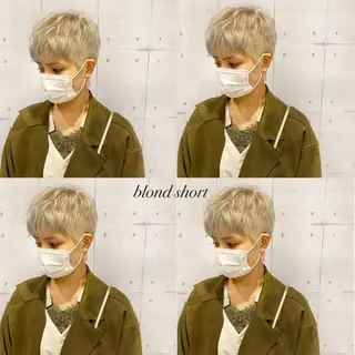 ショート カラー 韓・中華美女ヘア 🇰🇷×🇨🇳のヘアスタイル