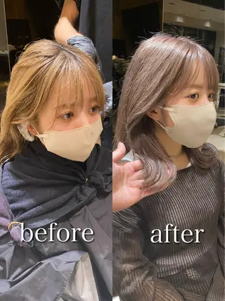 ミディアム 【1日2名様限定】 AFLOAT白川雄副のヘアスタイル