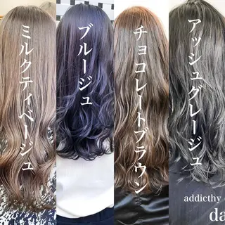 セミロング カラー 髪質改善&韓国風特化 型サロン ミシェリーのヘアスタイル