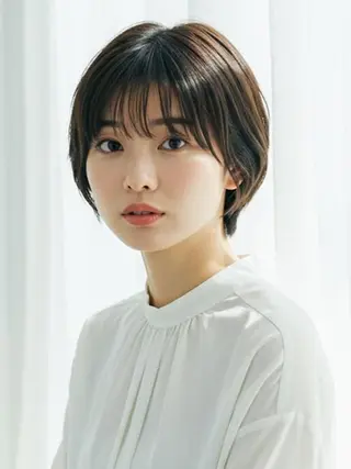 ショート サラ艶髪が得意/ 新崎CRISTINAのヘアスタイル