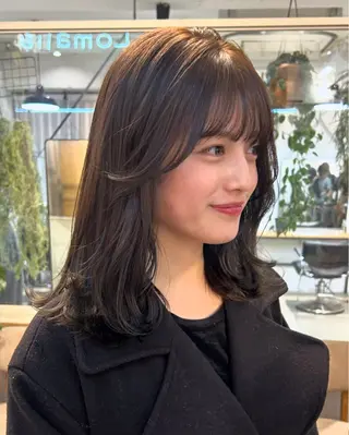 ミディアム カラー じゅわっと暖色カラー 🍊Moemiのヘアスタイル