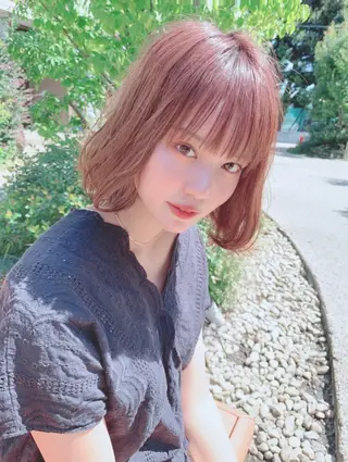 ミディアム カラー ヘアアレンジ 【公式】amble luxe池袋東口🩷のヘアスタイル