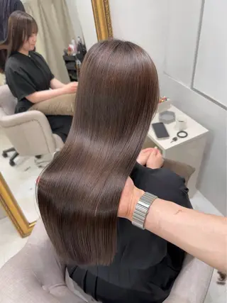 セミロング 梅田髪質改善 韓国カット/星野綾哉のヘアスタイル