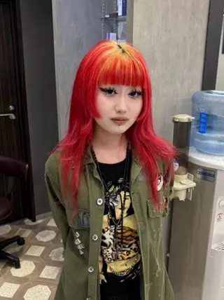 ロング カラー ミルクティー/ピンク /ブロンド 咲良のヘアスタイル