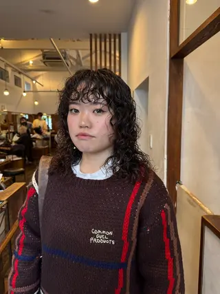 セミロング パーマ MOK大阪梅田店 Asahiのヘアスタイル