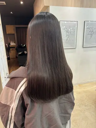 ロング パーマ 🪽髪質改善ストレー ト🤍美羽🤍のヘアスタイル