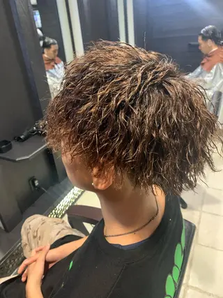 ショート メンズ メンズパーマ/難波/ 心斎橋　室園亮佑のヘアスタイル