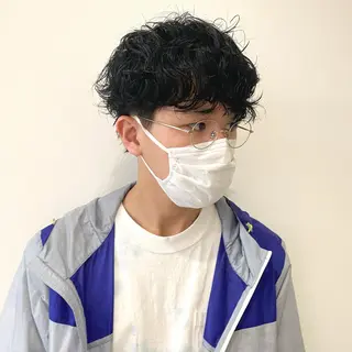 ショート パーマ メンズ 永野 正芳のヘアスタイル