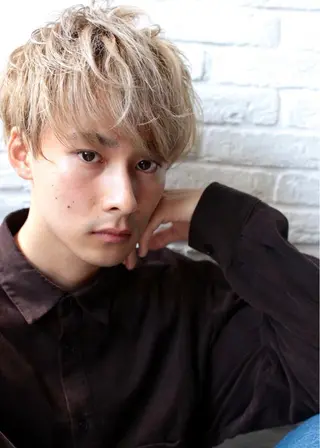 ショート カラー パーマ メンズ メンズサロン💈 吉岡陽【中野】のヘアスタイル