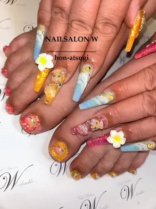 ロング ネイルサロン ダブルのネイルデザイン