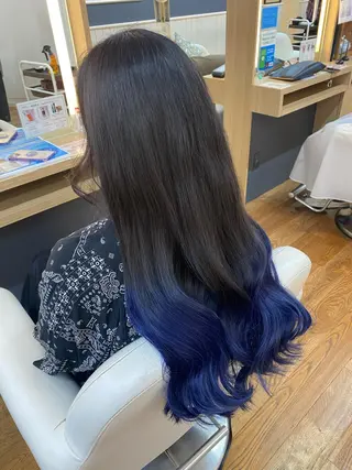 ロング カラー ヘアアレンジ 韓国ヘア sasugaのヘアスタイル