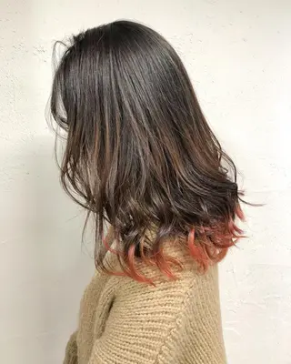 セミロング カラー ヘアアレンジ 【池袋/スパイキー ショート】ⓝⓘⓜⓤのヘアスタイル