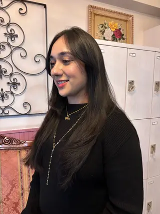 セミロング カラー パーマ ヘアアレンジ メンズ 表参道Lise おおいしおりのヘアスタイル