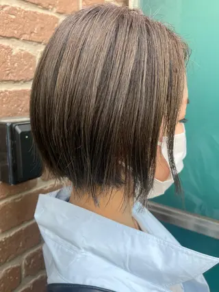 ショート カラー パーマ ヘアアレンジ メンズ キッズ ネイル マツエク・マツパ アイブロウ times salon名駅所属・久木原 ゆりのヘアスタイル