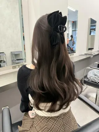 ロング カラー ヘアアレンジ 艶カラー/アイドル 前髪/内藤 輝のヘアスタイル