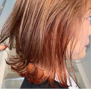 ミディアム カラー パーマ ヘアアレンジ メンズ キッズ ネイル マツエク・マツパ 女性専用サロン梅田 髪質改善カラーakiのヘアスタイル