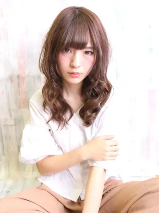 セミロング HAIR BRAND Link トアロードのヘアスタイル