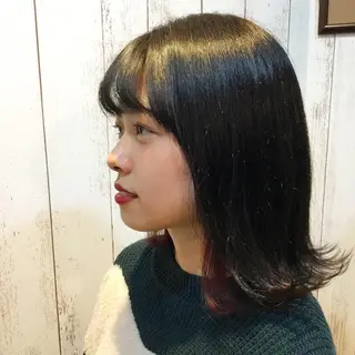 ミディアム カラー 金崎 新吾のヘアスタイル
