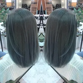 ミディアム セミロング カラー 青木 茂樹⭐️ 透明感カラーのヘアスタイル