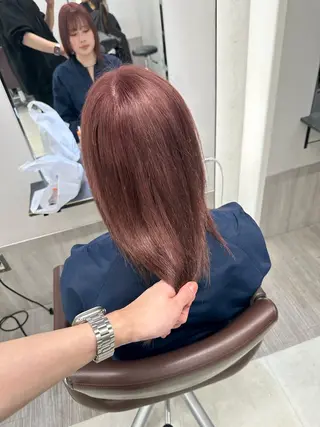 ミディアム カラー ケアブリーチ/エフェ クトブリーチ/天神のヘアスタイル