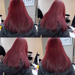 セミロング カラー ピンクカラー/ ブリーチなしRINAのヘアスタイル