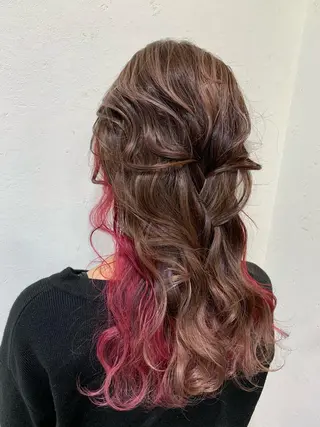 セミロング カラー 天野 開のヘアスタイル