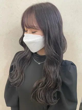 セミロング カラー ヘアアレンジ 🦋高瀬寛菜🦋 韓国/ブリーチのヘアスタイル