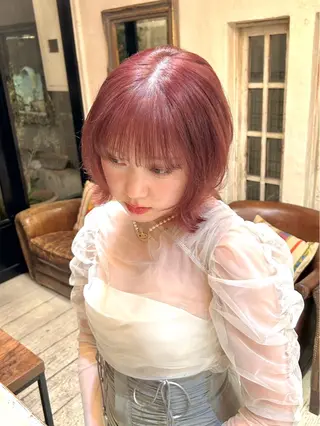 ミディアム カラー Luce横浜店所属・yuu 🪴 透明感 カラー/メンズパーマのヘアスタイル