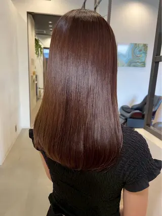 セミロング カラー RISE SWELL momoneのヘアスタイル