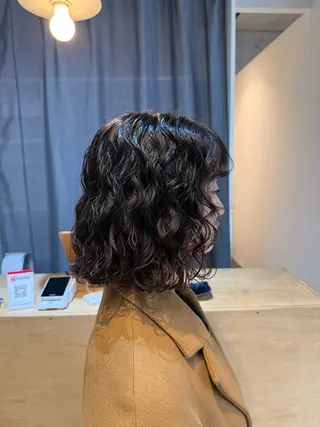 ショート デジタルパーマ ウェーブパーマ/神野のヘアスタイル