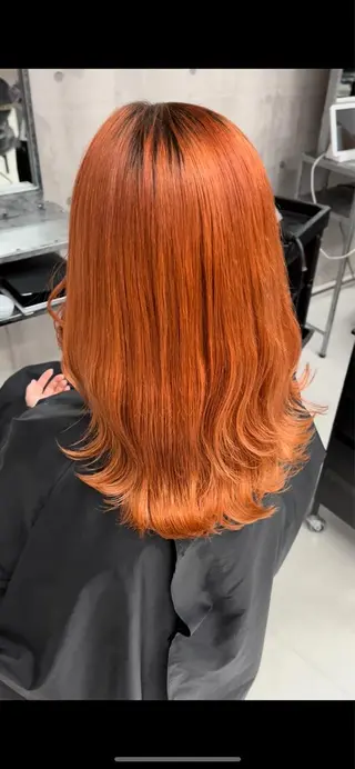 セミロング カラー パーマ ヘアアレンジ メンズ キッズ ネイル マツエク・マツパ アイブロウ ハイトーン/ピンク 💗モモ໒꒱のヘアスタイル