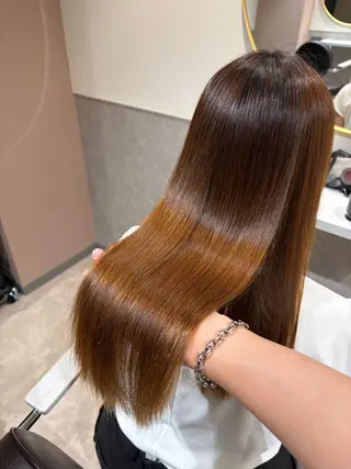 セミロング カラー 銀座No.1髪質改善 縮毛矯正/本木のヘアスタイル
