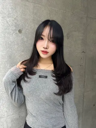 ロング レイヤー/顔周り /ボブ/銀座/サラのヘアスタイル