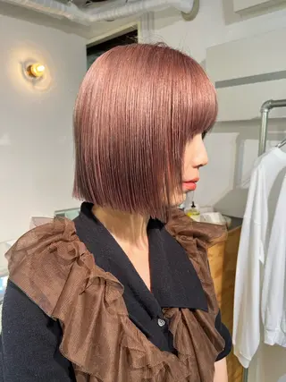 ミディアム カラー sakura🌸 レイヤー/韓国ヘアのヘアスタイル