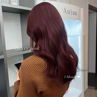 セミロング カラー 🍒暖色✖️レイヤー ／Haruna🍒のヘアスタイル