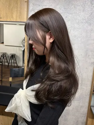 ロング グレージュ/韓国ヘア /髪質改善 れいとのヘアスタイル