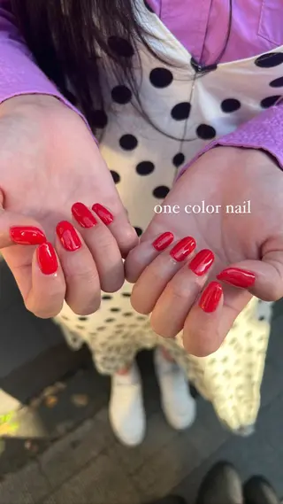 ネイル 暖色ｶﾗｰ/ﾚｲﾔｰ ｶｯﾄ/Yunaのヘアスタイル