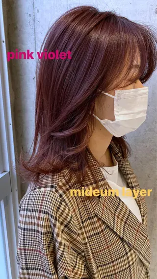 セミロング カラー ナツメダ ダイキのヘアスタイル