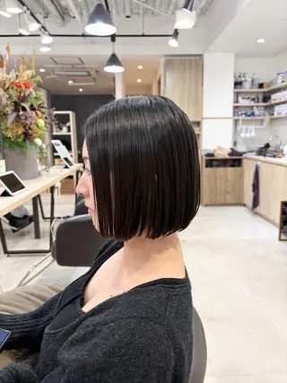 ショート 地毛風縮毛矯正 / ショート/ボブ/平山のヘアスタイル