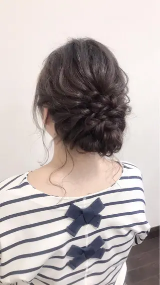 セミロング ヘアアレンジ 沢田 瞳のヘアスタイル
