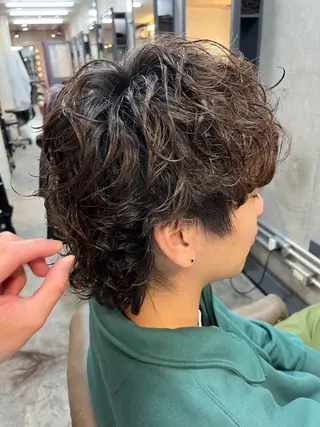 ミディアム SHOTA ハイライト/パーマのヘアスタイル