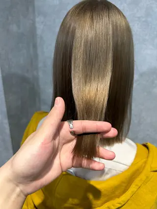 ミディアム 最新ケアカラー 髪質改善YUTOのヘアスタイル