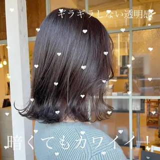 ミディアム カラー 【完全個室】髪質改善 暖色カラー/山崎唯奈のヘアスタイル