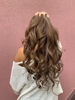 ロング カラー パーマ ヘアアレンジ Device ディバイスのヘアスタイル