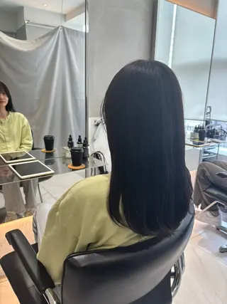 セミロング カラー ヘアアレンジ 似合わせカットカラー 💎モエのヘアスタイル