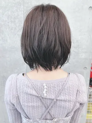 ショート パーマ 小顔ボブ/お悩み解決 /ボブパーマ/とういのヘアスタイル