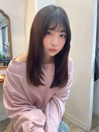 セミロング 小林 美月  透明感カラーのヘアスタイル